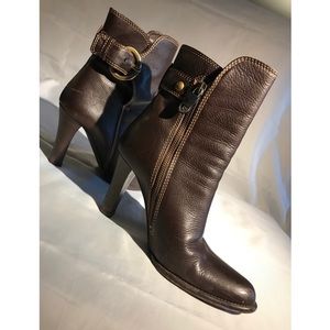 Coach Brown Leather Ankle Boots